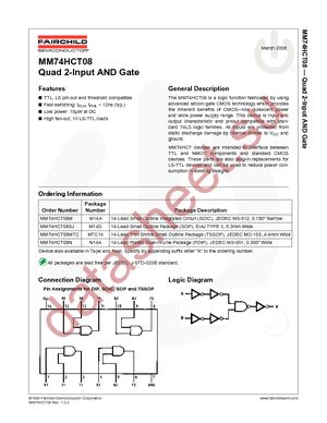 MM74HCT08MTC datasheet  